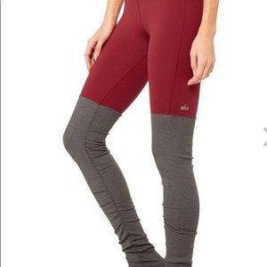 ALO maroon butterfly leggings